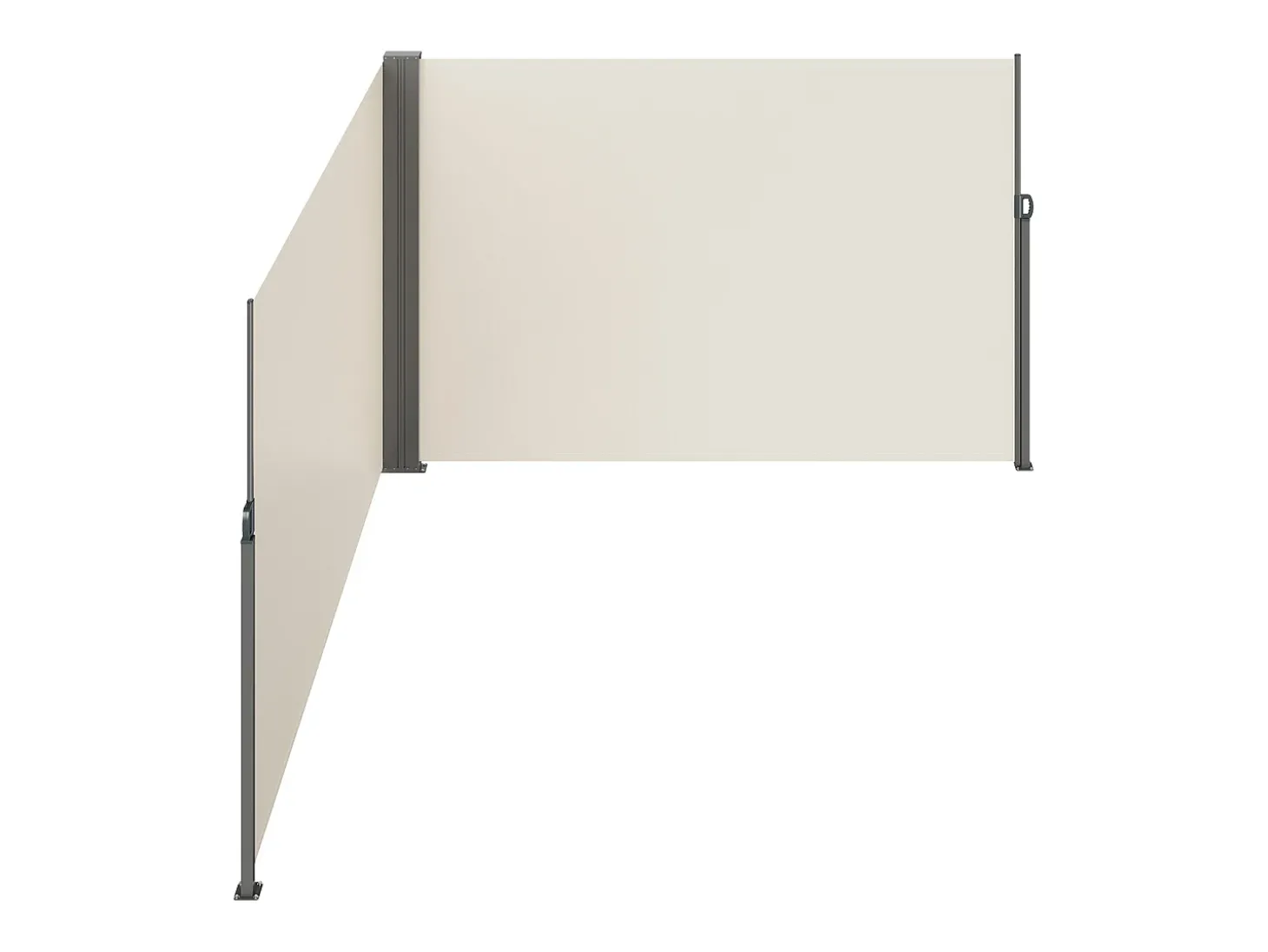 Toldo Lateral Retratil SucceBuy, 200 x 600 cm, veda de Separação para Pátio, Quintal, Varanda