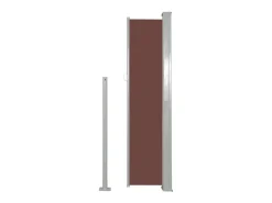 Toldo lateral retrátil/tela de privacidade para pátio jardim terraço varanda 140 x 300 cm marrom 02_0007090