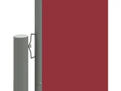Toldo lateral retrátil/tela de privacidade para pátio jardim terraço varanda 200 x 600 cm vermelho 02_0007472