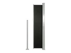 Toldo lateral retrátil/tela de privacidade para pátio jardim terraço varanda 140 x 300 cm preto 02_0007091