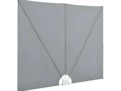 Toldo lateral retrátil/tela de privacidade para pátio jardim terraço varanda 240 x 160 cm cinza 02_0007072