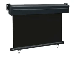 Toldo lateral retrátil/tela de privacidade para pátio jardim terraço varanda 80 x 250 cm preto 02_0007042