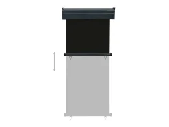Toldo lateral retrátil/tela de privacidade para pátio jardim terraço varanda 80 x 250 cm preto 02_0007042