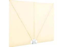 Toldo lateral retrátil/tela de privacidade para pátio jardim terraço varanda 400 x 200 cm creme 02_0007069