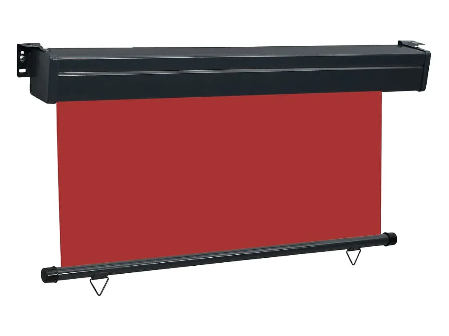 Toldo lateral retrátil/tela de privacidade para pátio jardim terraço varanda 140 x 250 cm vermelho 02_0007017