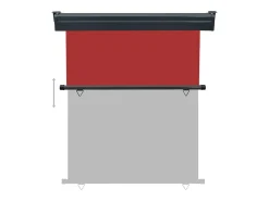 Toldo lateral retrátil/tela de privacidade para pátio jardim terraço varanda 140 x 250 cm vermelho 02_0007017
