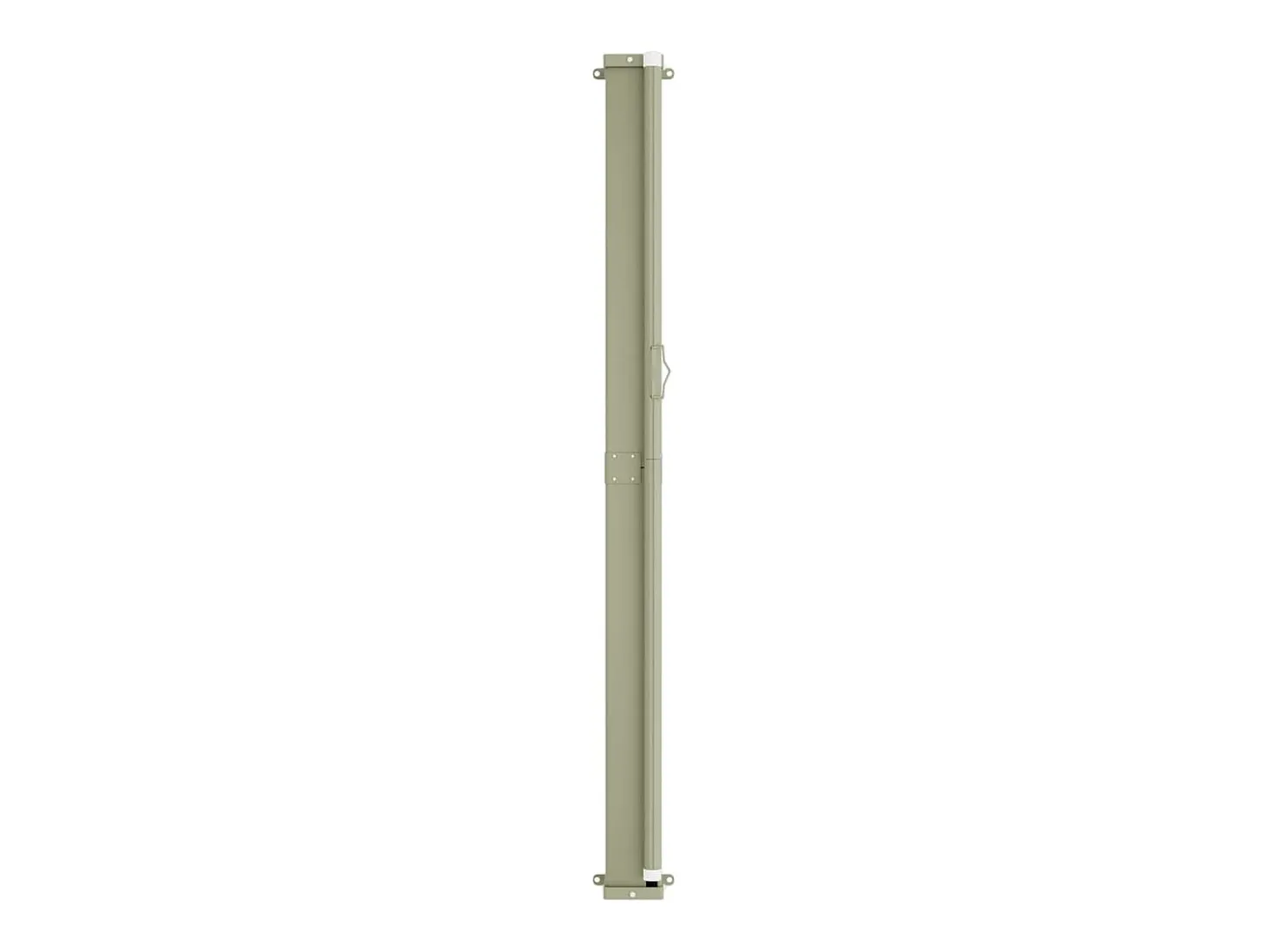 Toldo lateral retrátil/tela de privacidade para pátio jardim terraço varanda 200 x 600 cm marrom 02_0007366