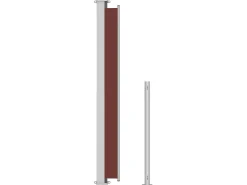 Toldo lateral retrátil/tela de privacidade para pátio jardim terraço varanda 180 x 300 cm marrom 02_0007328