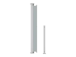 Toldo lateral retrátil/tela de privacidade para pátio jardim terraço varanda 200 x 300 cm cinza 02_0007351