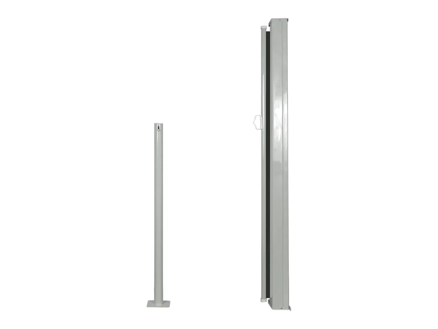 Toldo lateral retrátil/tela de privacidade para pátio jardim terraço varanda 120 x 300 cm preto 02_0007085