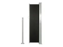 Toldo lateral retrátil/tela de privacidade para pátio jardim terraço varanda 120 x 300 cm preto 02_0007085