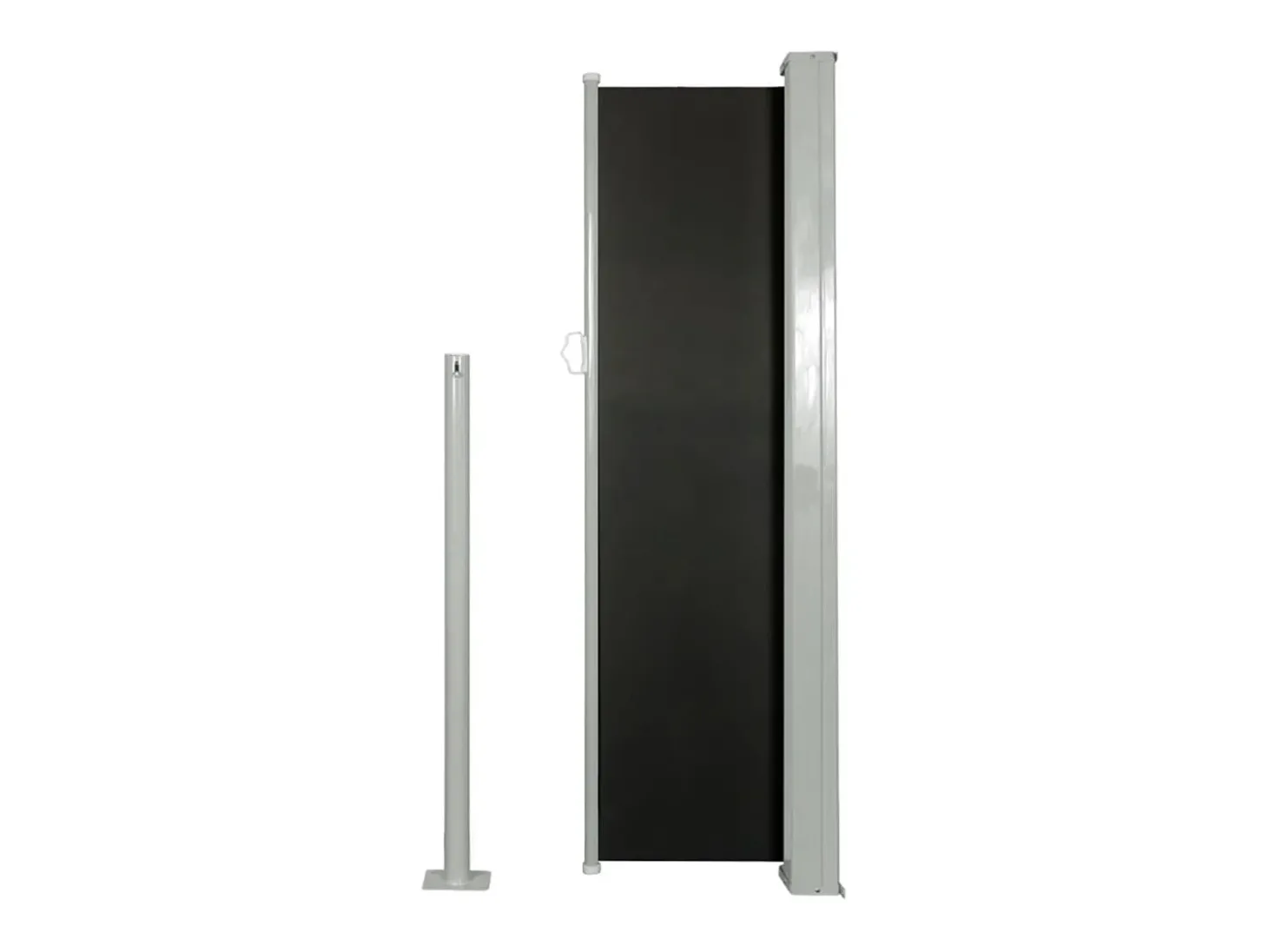 Toldo lateral retrátil/tela de privacidade para pátio jardim terraço varanda 120 x 300 cm preto 02_0007085