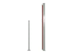 Toldo lateral retrátil/tela de privacidade para pátio jardim terraço varanda 160 x 500 cm vermelho 02_0007097