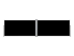 Toldo lateral retrátil/tela de privacidade para pátio jardim terraço varanda 160 x 600 cm preto 02_0007437