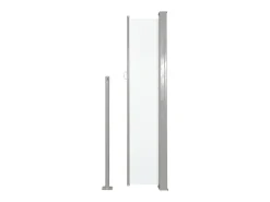 Toldo lateral retrátil/tela de privacidade para pátio jardim terraço varanda 160 x 300 cm creme 02_0007049