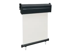 Toldo lateral retrátil/tela de privacidade para pátio jardim terraço varanda 60 x 250 cm creme 02_0007033