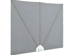 Toldo lateral retrátil/tela de privacidade para pátio jardim terraço varanda 400 x 200 cm cinza 02_0007075