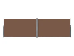 Toldo lateral retrátil/tela de privacidade para pátio jardim terraço varanda 160 x 600 cm marrom 02_0007098