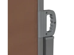 Toldo lateral retrátil/tela de privacidade para pátio jardim terraço varanda 160 x 600 cm marrom 02_0007098
