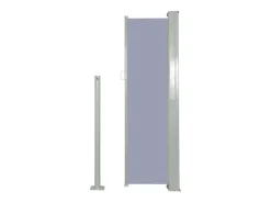 Toldo lateral retrátil/tela de privacidade para pátio jardim terraço varanda 120 x 300 cm cinza 02_0007083