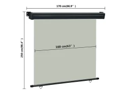 Toldo lateral retrátil/tela de privacidade para pátio jardim terraço varanda 170 x 250 cm cinza 02_0007026