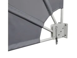 Toldo lateral retrátil/tela de privacidade para pátio jardim terraço varanda 140 x 140 cm cinza 02_0007058