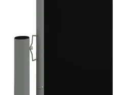 Toldo lateral retrátil/tela de privacidade para pátio jardim terraço varanda 220 x 1200 cm preto 02_0007448