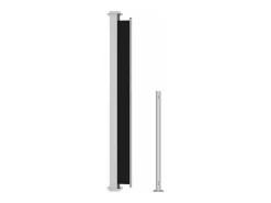 Toldo lateral retrátil/tela de privacidade para pátio jardim terraço varanda 200 x 300 cm preto 02_0007354