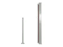Toldo lateral retrátil/tela de privacidade para pátio jardim terraço varanda 120 x 300 cm marrom 02_0007084