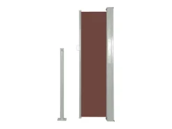 Toldo lateral retrátil/tela de privacidade para pátio jardim terraço varanda 120 x 300 cm marrom 02_0007084