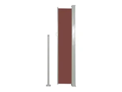Toldo lateral retrátil/tela de privacidade para pátio jardim terraço varanda 160 x 300 cm marrom 02_0007275