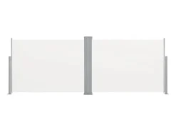 Toldo lateral retrátil/tela de privacidade para pátio jardim terraço varanda 120 x 1000 cm creme 02_0007157