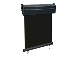 Toldo lateral retrátil/tela de privacidade para pátio jardim terraço varanda 60 x 250 cm preto 02_0007036