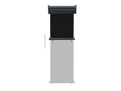 Toldo lateral retrátil/tela de privacidade para pátio jardim terraço varanda 60 x 250 cm preto 02_0007036
