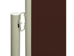 Toldo lateral retrátil/tela de privacidade para pátio jardim terraço varanda 117 x 600 cm marrom 02_0007216