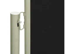 Toldo lateral retrátil/tela de privacidade para pátio jardim terraço varanda 117 x 600 cm preto 02_0007217