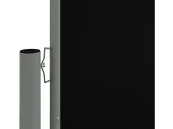 Toldo lateral retrátil/tela de privacidade para pátio jardim terraço varanda 200 x 600 cm preto 02_0007446