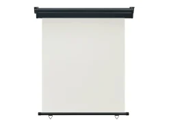Toldo lateral retrátil/tela de privacidade para pátio jardim terraço varanda 140 x 250 cm creme 02_0007010