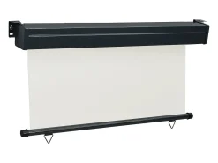 Toldo lateral retrátil/tela de privacidade para pátio jardim terraço varanda 140 x 250 cm creme 02_0007010