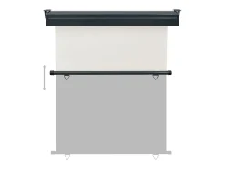 Toldo lateral retrátil/tela de privacidade para pátio jardim terraço varanda 140 x 250 cm creme 02_0007010