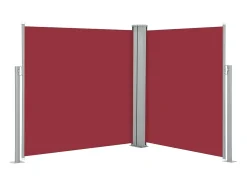 Toldo lateral retrátil/tela de privacidade para pátio jardim terraço varanda 160 x 600 cm vermelho 02_0007462