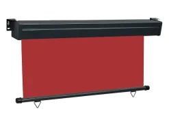 Toldo lateral retrátil/tela de privacidade para pátio jardim terraço varanda 170 x 250 cm vermelho 02_0007031
