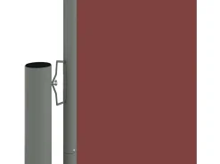 Toldo lateral retrátil/tela de privacidade para pátio jardim terraço varanda 180 x 600 cm marrom 02_0007418