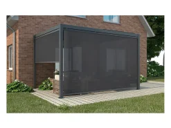Toldo pergolado - 370 x 204 cm - Cinza antracite
