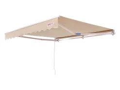 Toldo Retrátil Manual Para Terraço SucceBuy 243,84 x 213,36 cm Cobertura De Sombra Com Manivela