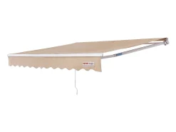 Toldo Retrátil Manual Para Terraço SucceBuy 243,84 x 213,36 cm Cobertura De Sombra Com Manivela