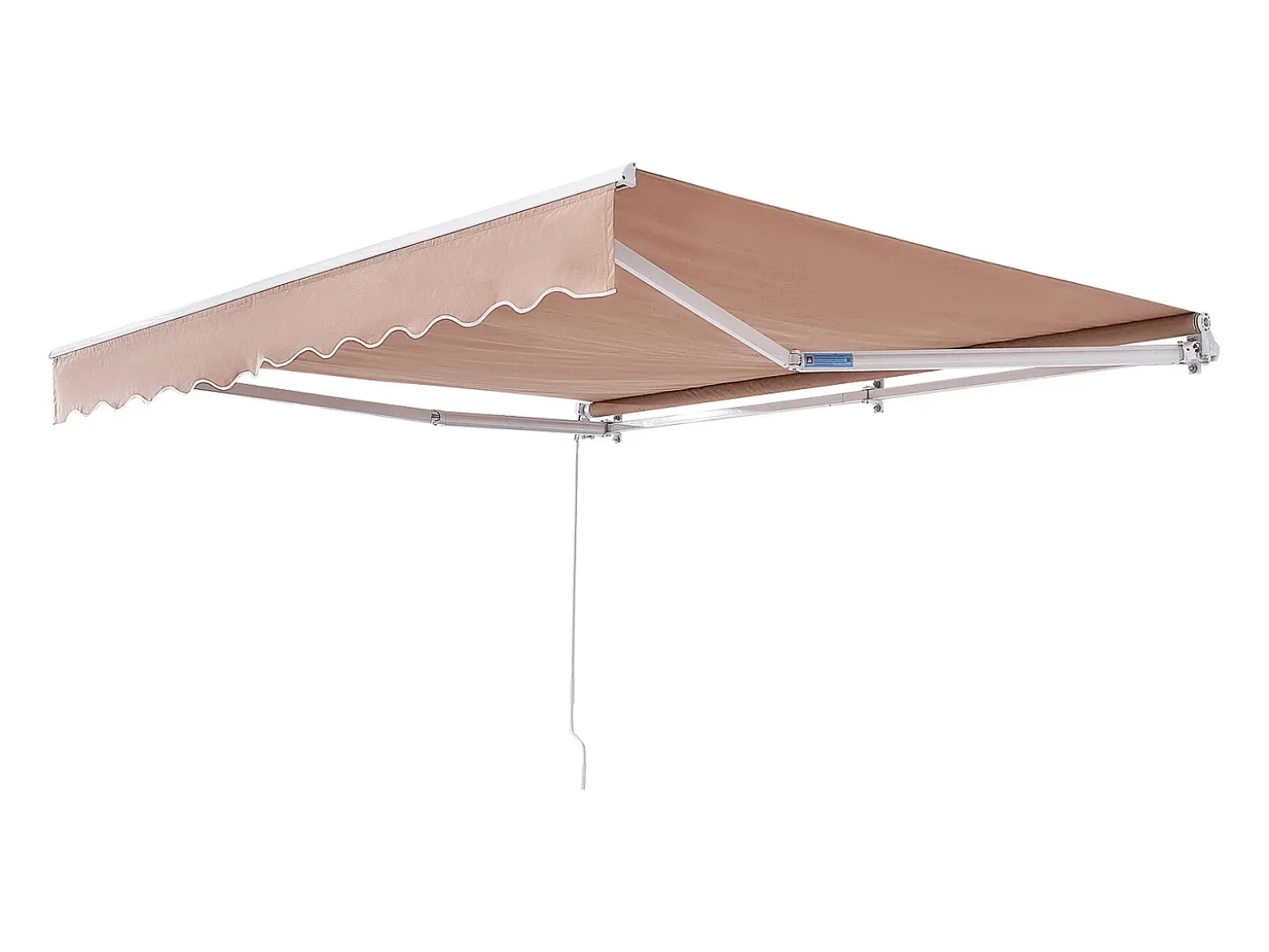 Toldo Retrátil Manual SucceBuy para Pátio, 366 x 305 CM, Toldo Retrátil para Pátio, Abrigo Solar com Manivela