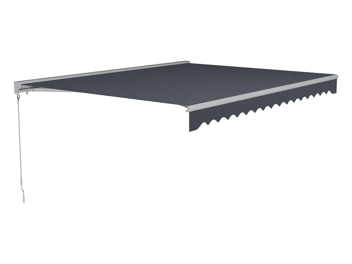 Toldo retrátil motorizado com semicaixa 4 x 3 m antracite COFANA
