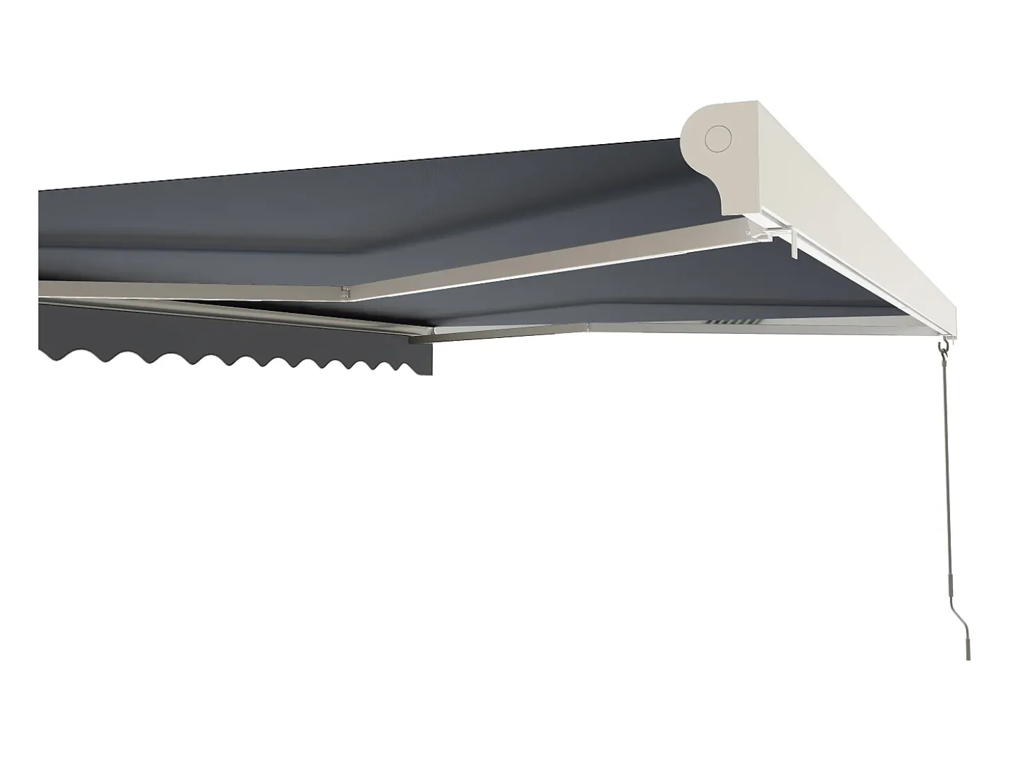Toldo retrátil motorizado com semicaixa 4 x 3 m antracite COFANA