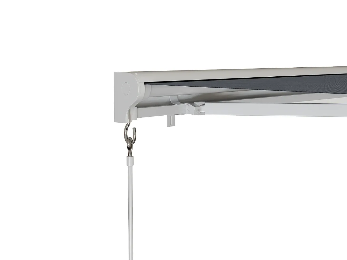 Toldo retrátil motorizado com semicaixa 4 x 3 m antracite COFANA